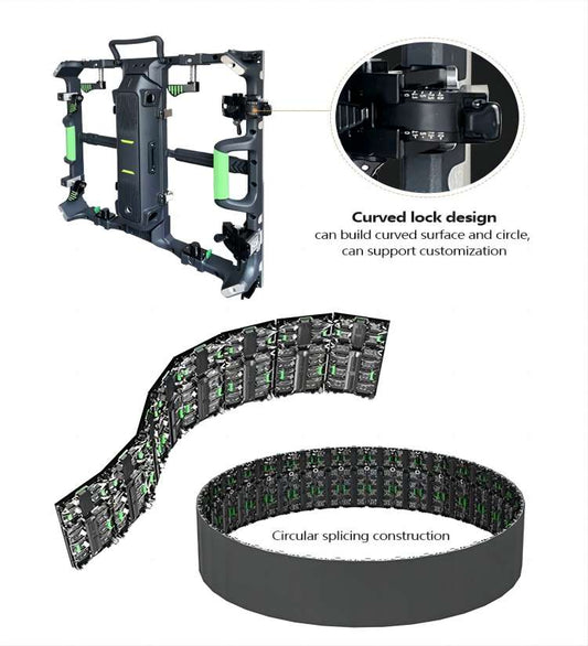 Outdoor Curved Rental LED Screen - 500mm * 500mm, Create a Unique Visual Experience (Price for reference)