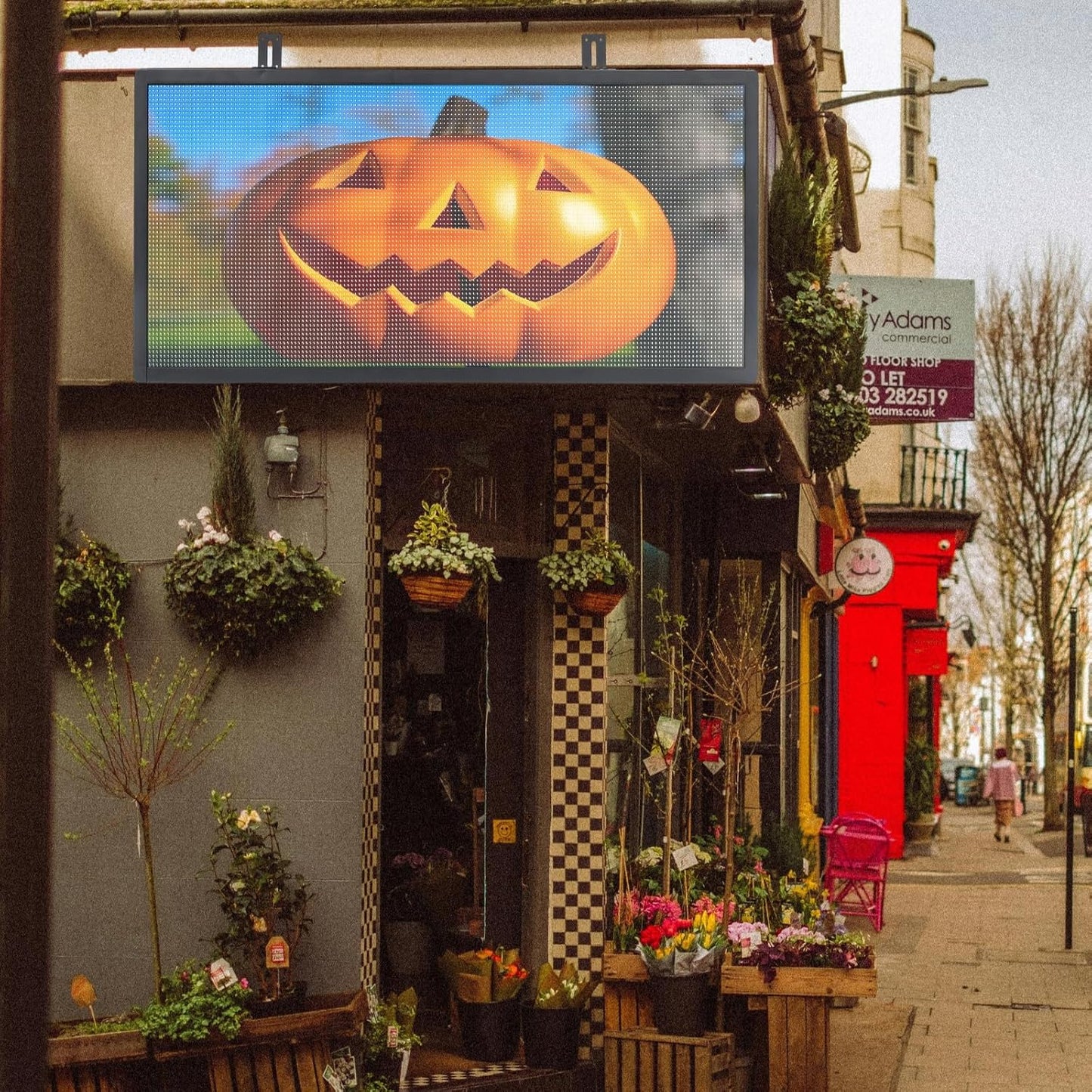 P6 Outdoor LED Sign with 160x64 Resolution, 40''x17'' Full Color LED Scrolling programmable Sign, WiFi + USB led Digital Signage to Display Customized Text, Images and Video for Business Advertising