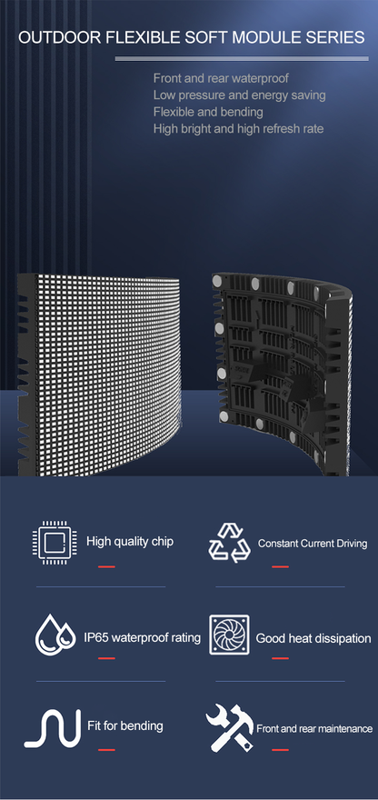 Indoor Flexible Screen - 960mm * 960mm Sheet Metal Cabinet Full-color Screen, Creating Dynamic Indoor Special-shaped Displays (Prices for Special Shapes Calculated Based on the Actual Design)