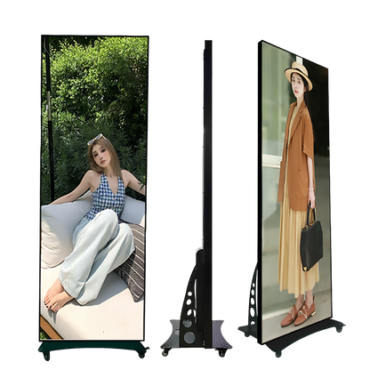 Indoor Poster Screen - Front Maintenance with Die-casting Aluminum Cabinet, 640mm * 1920mm Net Display (658mm * 2000mm Cabinet), Available in Folding and Conventional Versions (Price for reference)