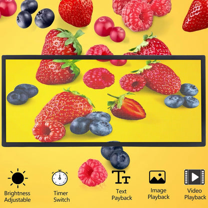 P3 Full Color LED Scrolling Programmable Sign Brightness Adjustable, IP65 Outdoor Digital Message Board, WiFi + USB Control Led Message Signs for Restaurant to Display Text/Images/Video 40''x17''