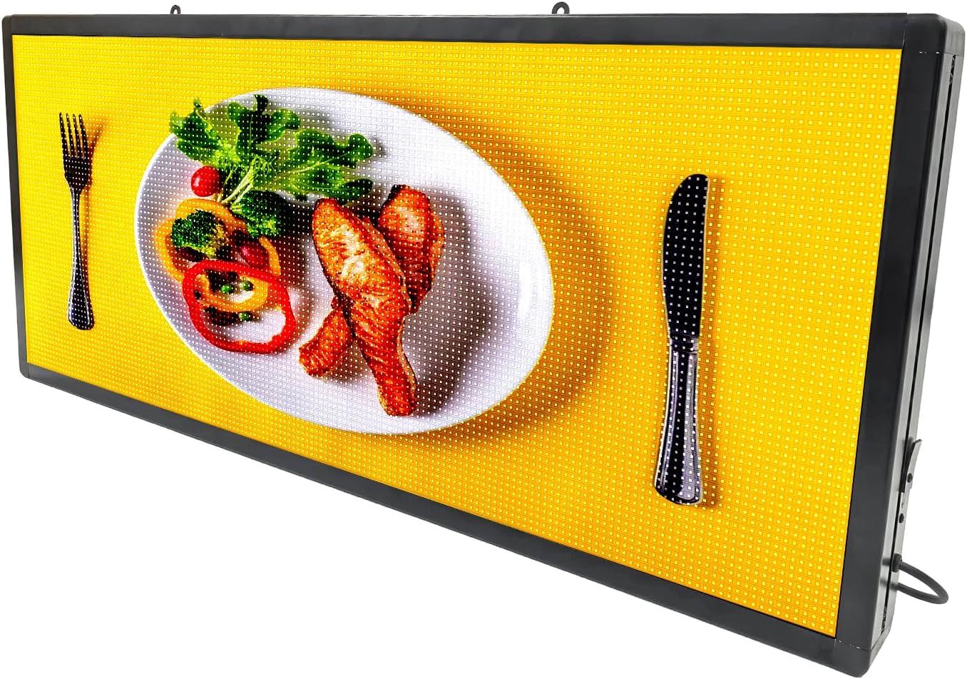 P6 Outdoor LED Sign with 160x64 Resolution, 40''x17'' Full Color LED Scrolling programmable Sign, WiFi + USB led Digital Signage to Display Customized Text, Images and Video for Business Advertising