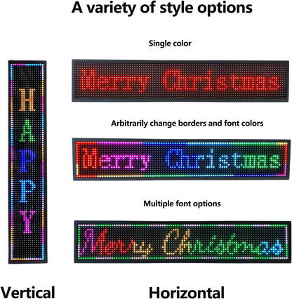 Outdoor P10 LED Scrolling Programmable Sign, Bright High Visibility Digital Led Signage Displays, Message Signs for Business, Restaurant, Window Shop