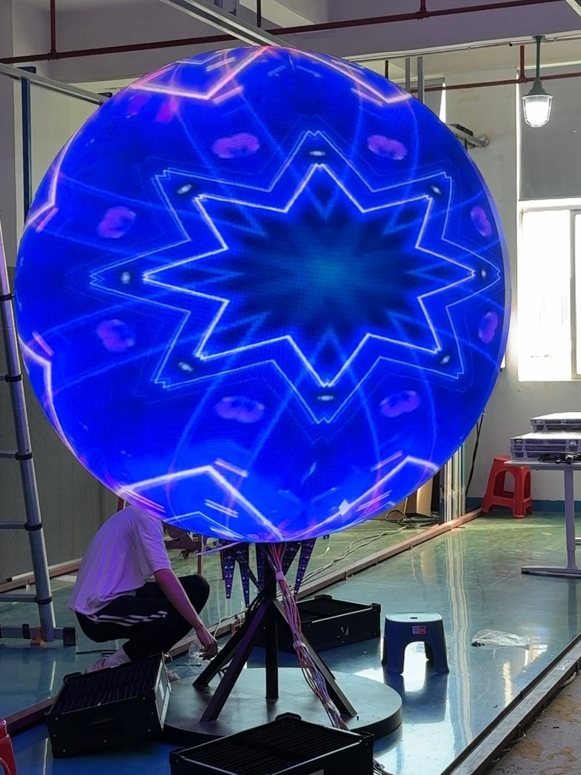Indoor Spherical Screen, Creating a Unique Visual Focus in the Space (Price for reference)