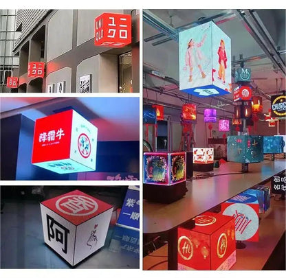 Magic Cube Screen - 320x320x320mm Five-sided Hanging, Unlocking Creative Multi-dimensional Visual Displays (Price for reference)