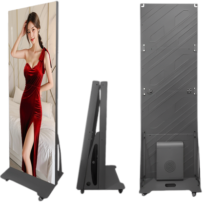 Indoor Poster Screen - Front Maintenance with Die-casting Aluminum Cabinet, 640mm * 1920mm Net Display (658mm * 2000mm Cabinet), Available in Folding and Conventional Versions (Price for reference)